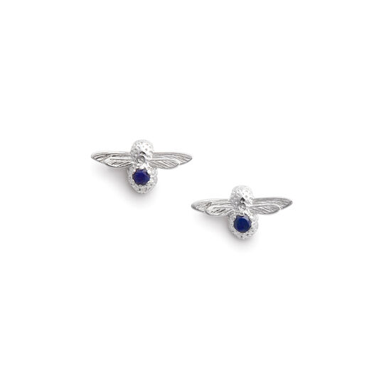 Celebration Stones Celebration Bee Studs Silver & Lapis (September)