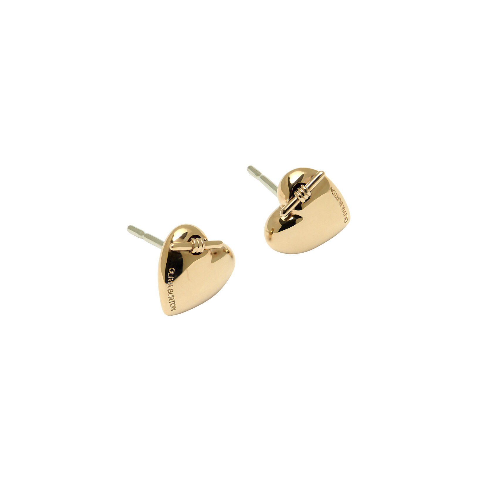 Clous d’oreilles Cœur et Nœud Or