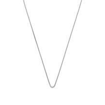 Venetian Silver Tone Box Chain Necklace