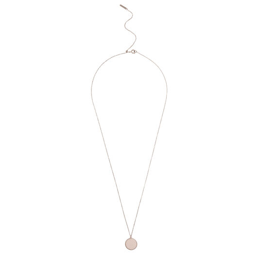 Engravable Disc Necklace Silver