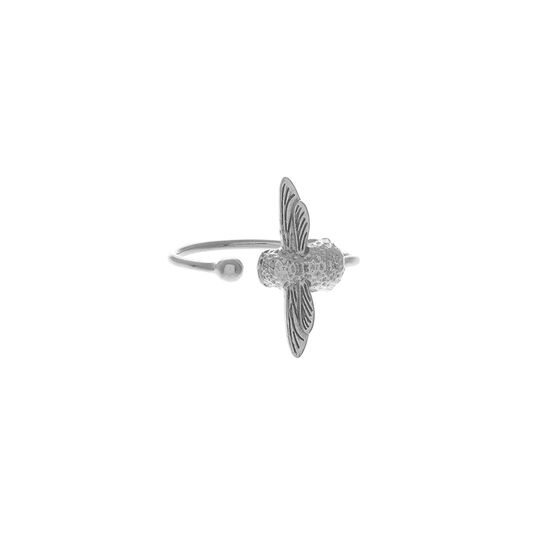 3D Bee Silver Ring
