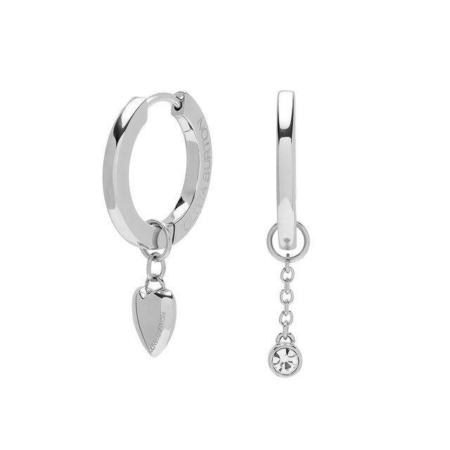 Parure de boucles d’oreilles huggies avec breloques 