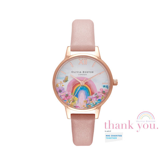 Rainbow of Hope Midi Dial Dusty Pink & Rose Gold Watch