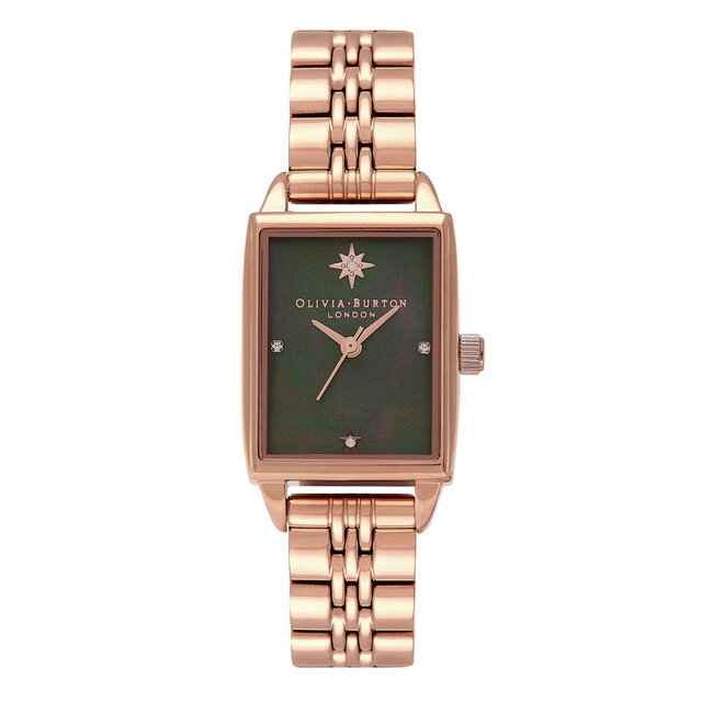 Montre Celestial à bracelet or rose et cadran nacre noire
