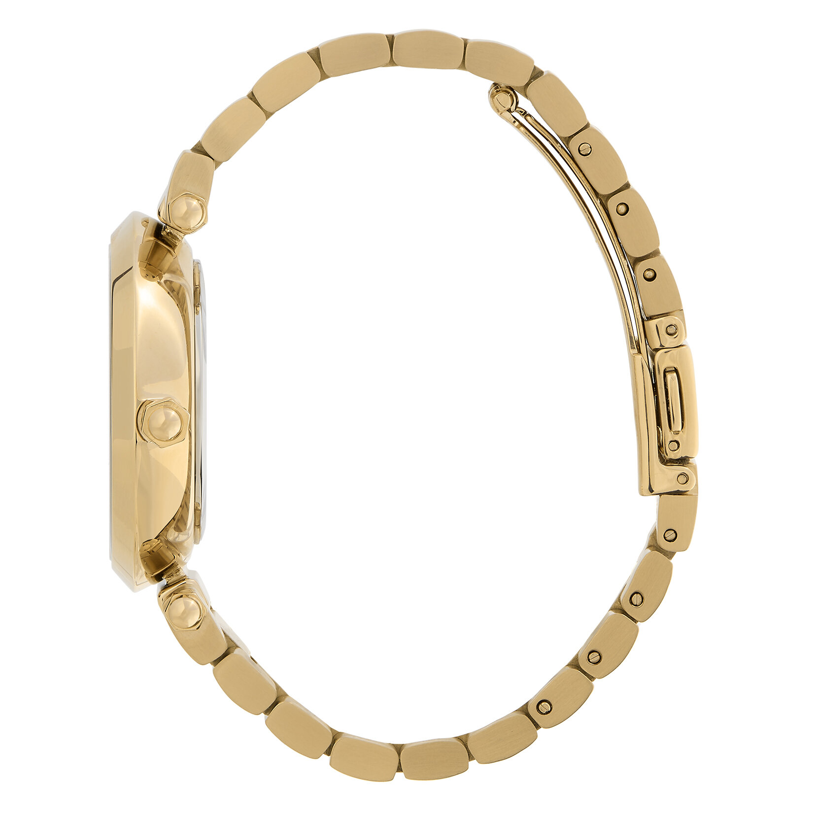 34mm Floral T-Bar Green & Gold Bracelet Watch