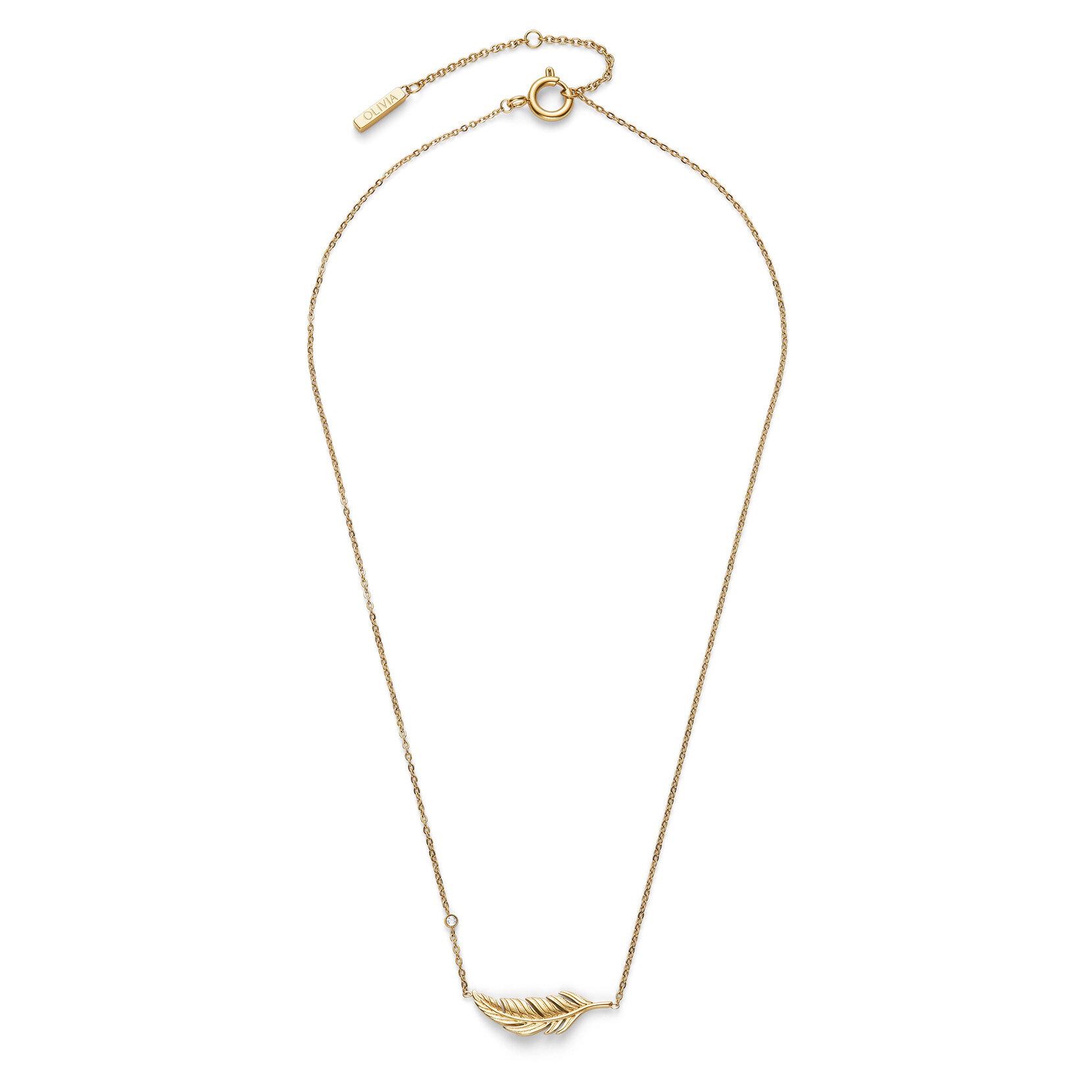 Feather Gold Plated Necklace