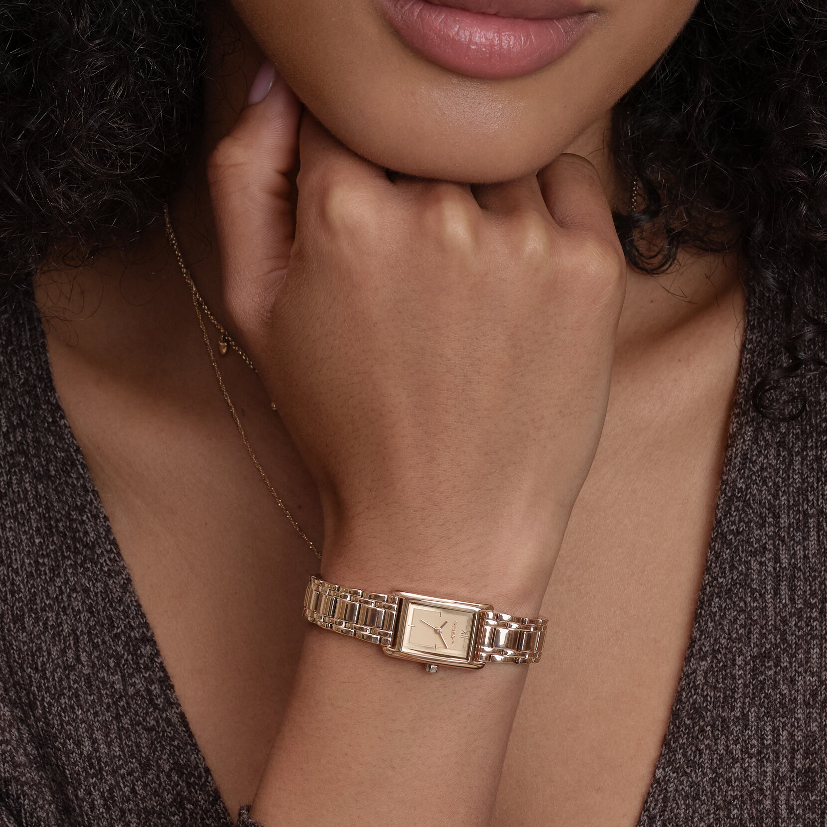 16mm Mini Grove Rose Gold Bracelet Watch