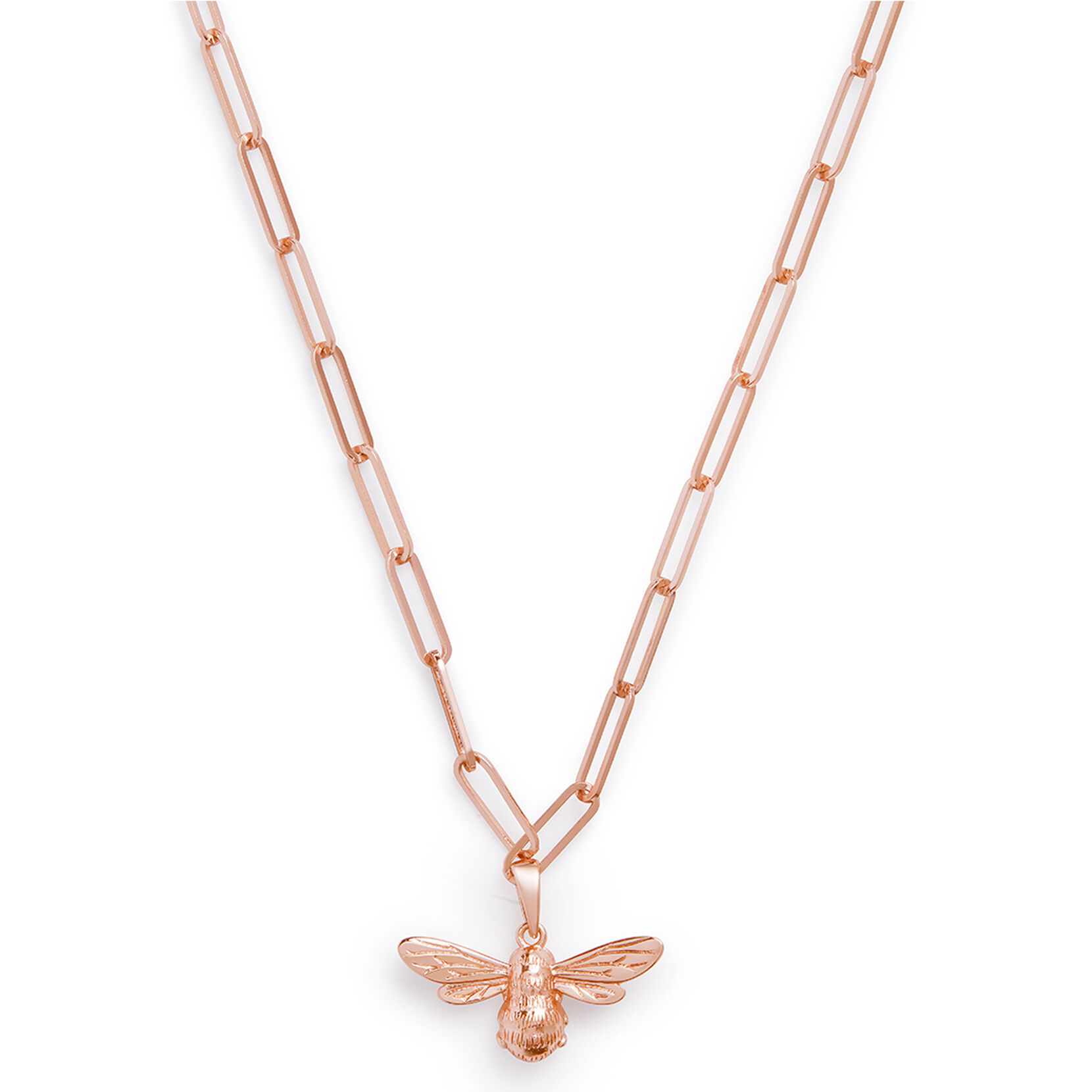 Rose Gold Bee Chunky Necklace