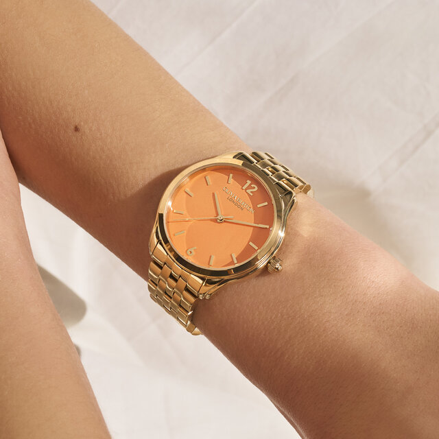 36mm Starlight Color Sweet Mandarin & Gold Bracelet Watch