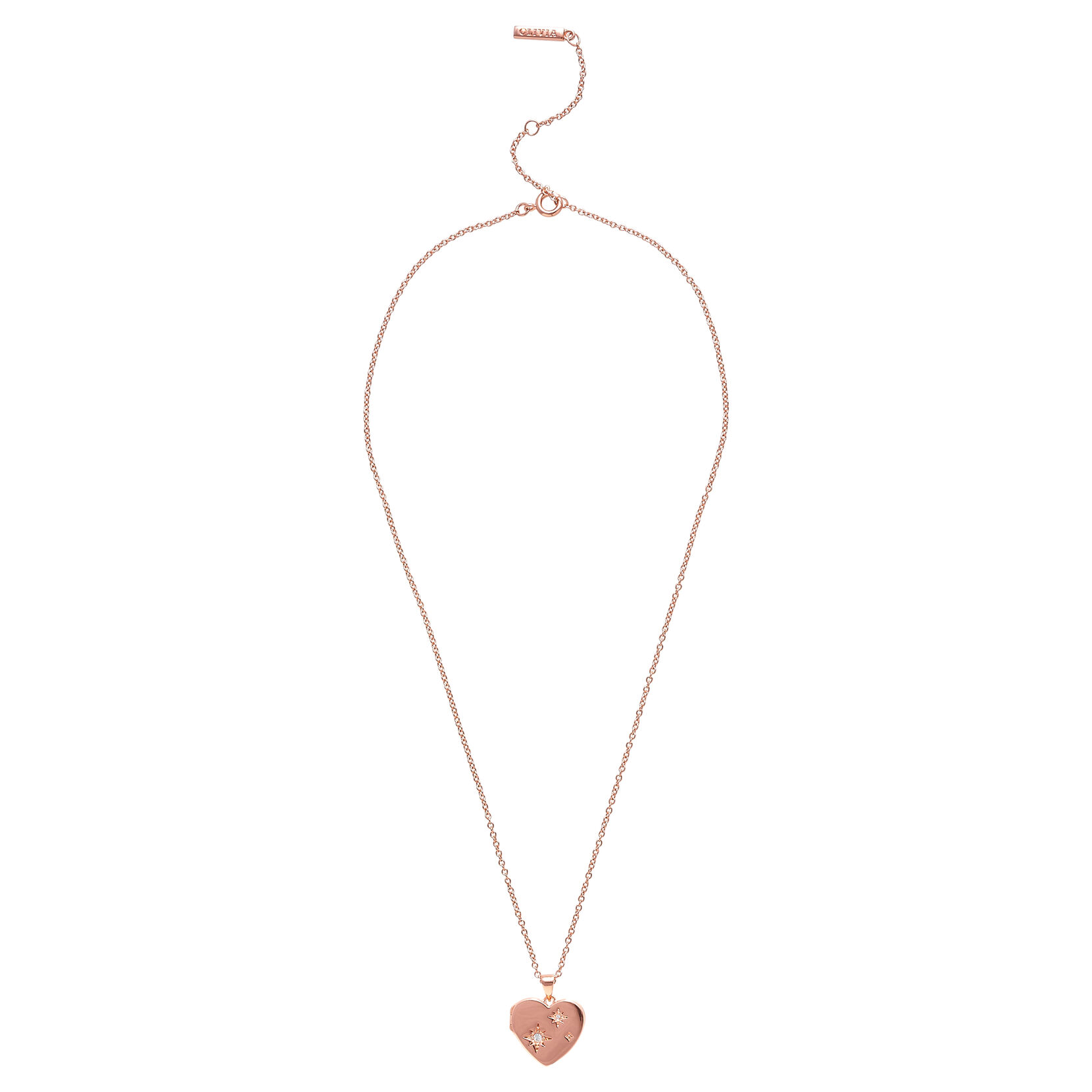 Celestial Rose Gold North Star Locket Necklace
