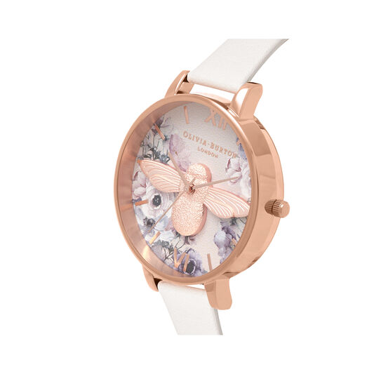 Watercolour Florals Blush & Rose Gold Watch