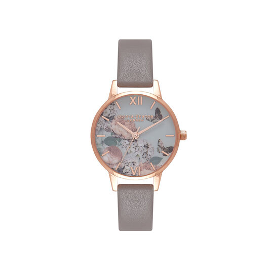 Signature Floral Grey & Rose Gold Watch