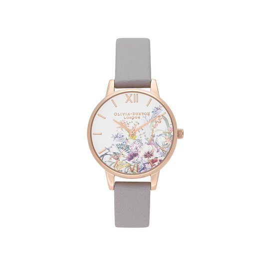 Enchanted Garden Grey Lilac & Pale Rose Gold