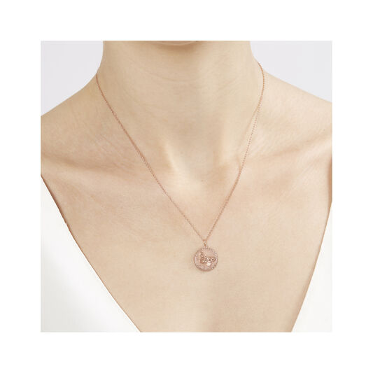 3D Butterfly Rose Gold Necklace