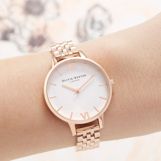 White Dial Demi Dial Watch Olivia Burton London