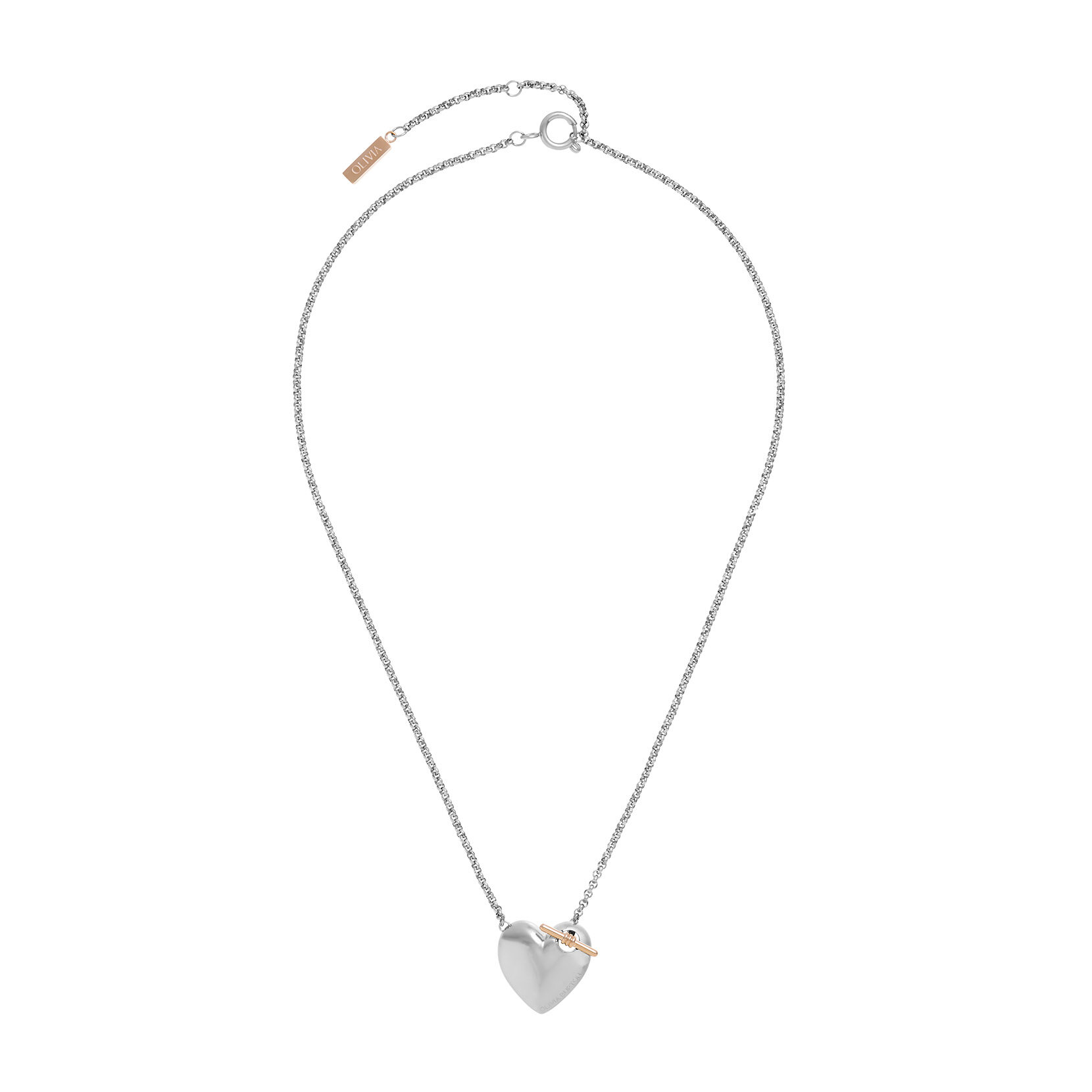 Knot Heart Silver Necklace