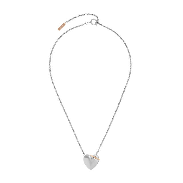 Collier Cœur et Nœud Argent