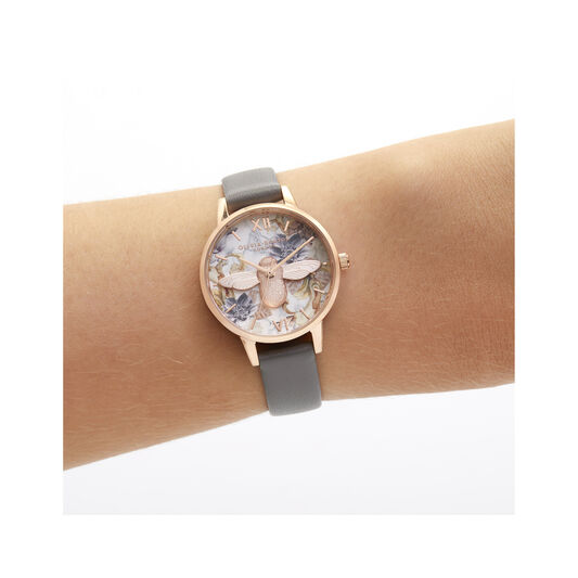 3D Bee Vegan Grey & Rose Gold Watch