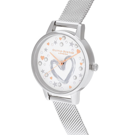 You Have My Heart Rose Gold & Silver Mesh