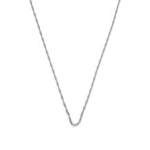 Twisted Rope Silver Tone Chain Necklace