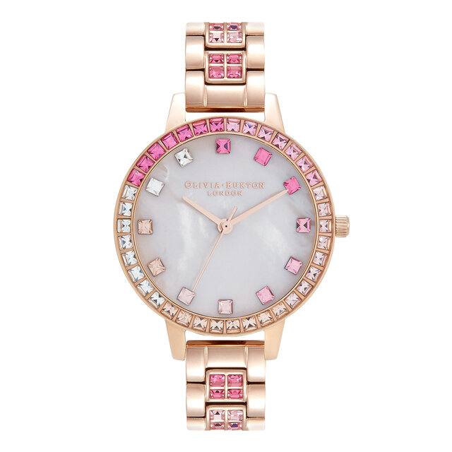 34mm White & Rose Gold Bracelet Watch