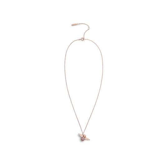 Bejewelled Bee Rose Gold & Amethyst Necklace