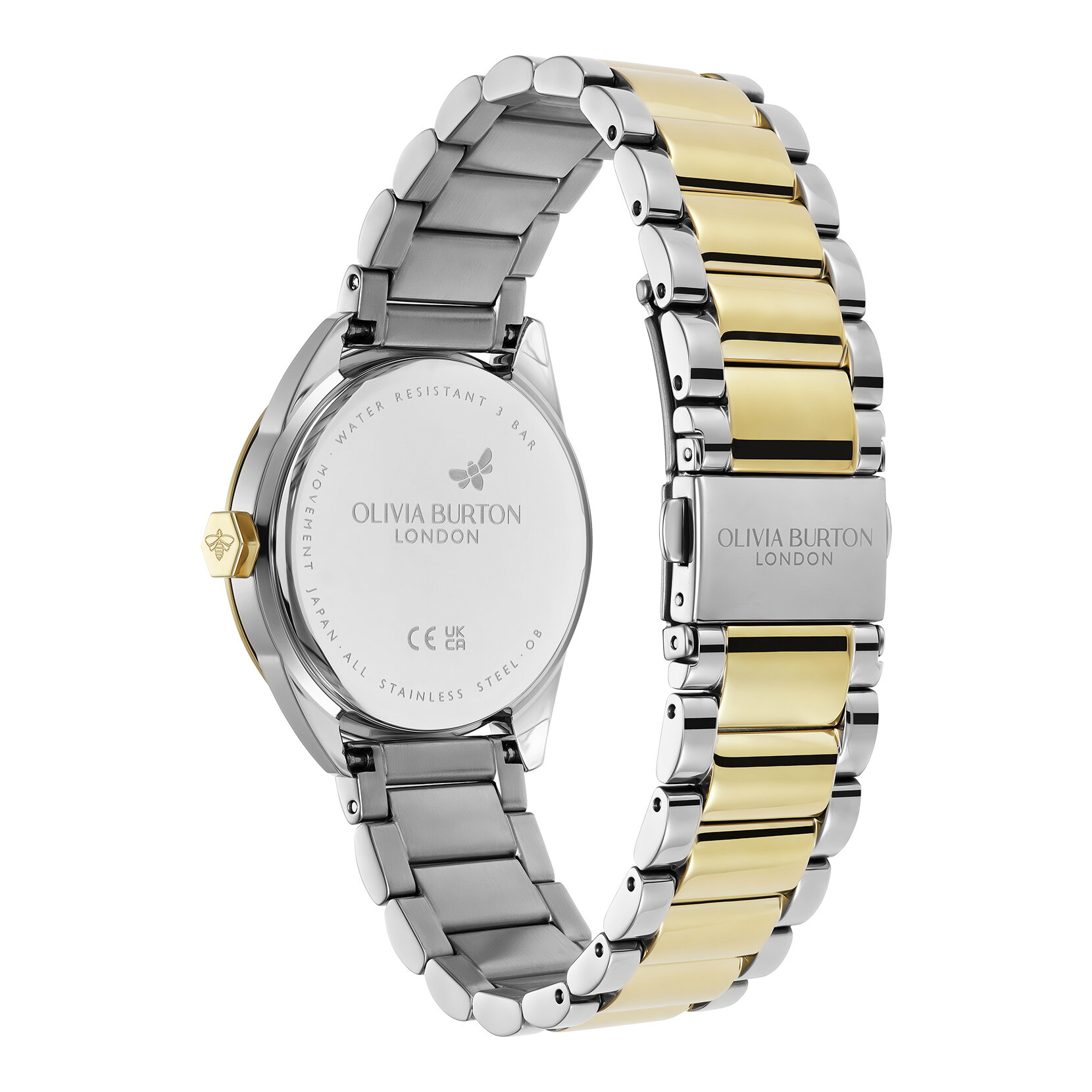 Montre Geo Blanc & Bracelet Bicolore 34mm