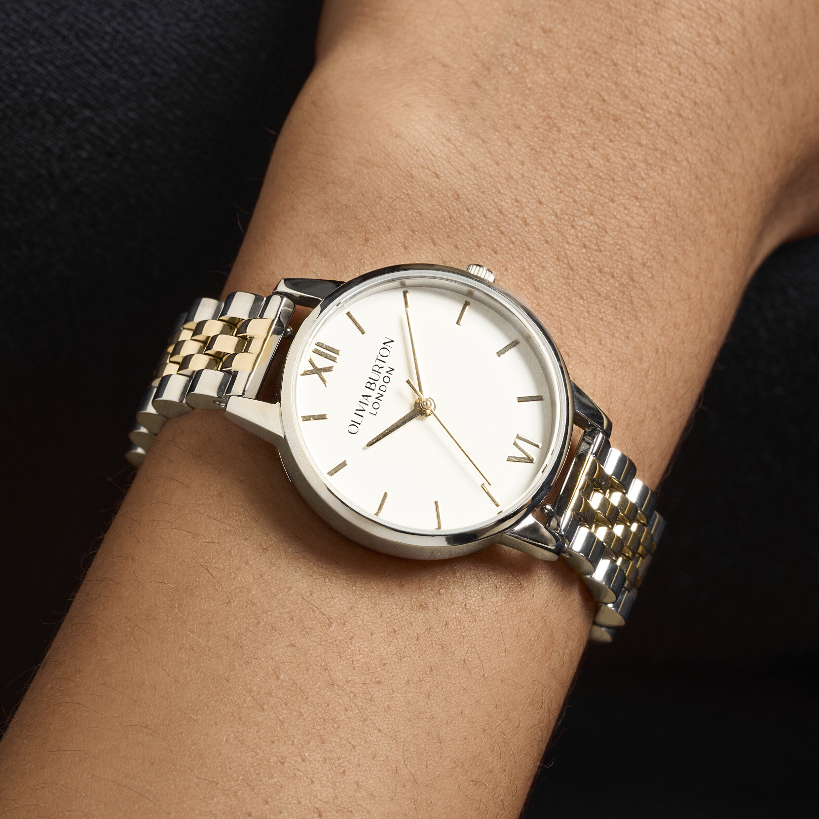 Montre-bracelet 30 mm Blanche et Bicolore