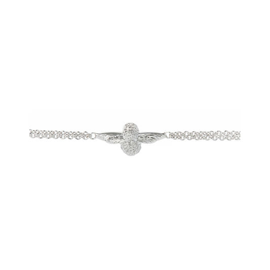 3D Bee Silver Bracelet