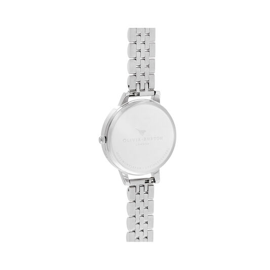 Marble Floral Silver Watch
