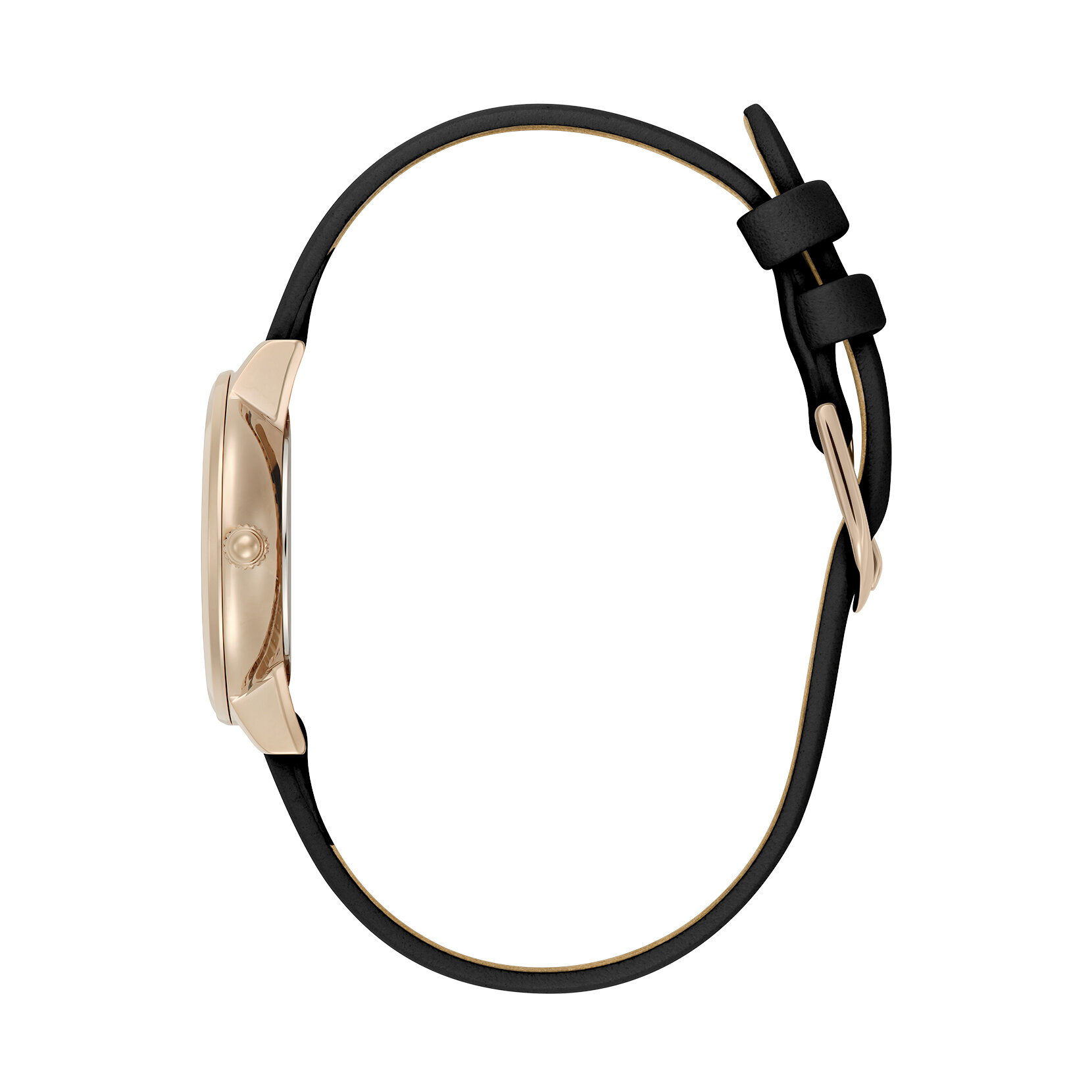 Montre Honeycomb Ultra Fine & Bracelet Cuir Noir & Or 28mm
