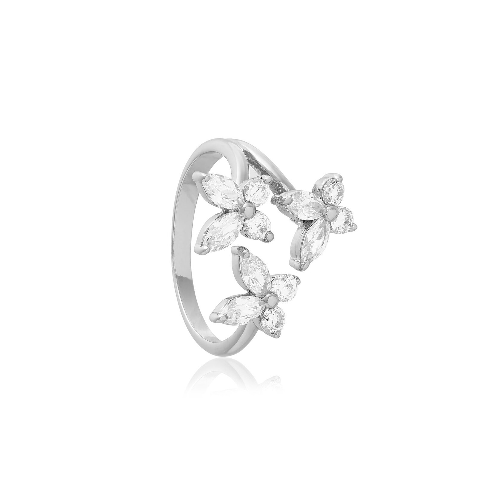Silver Marquise Statement Ring