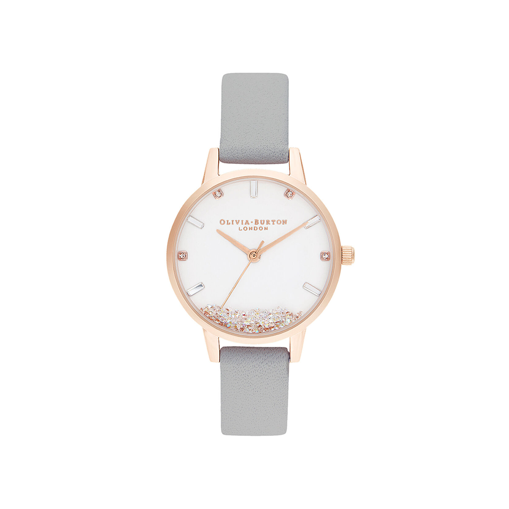 Ladies The Wishing Watch Grey Rose Gold Olivia Burton London