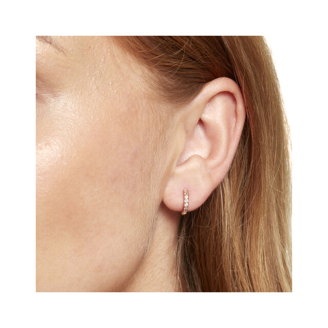 Rose Gold  Huggie Hoops