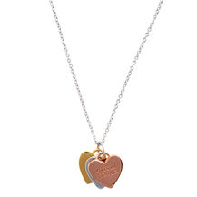 Tri Tone Heart Necklace
