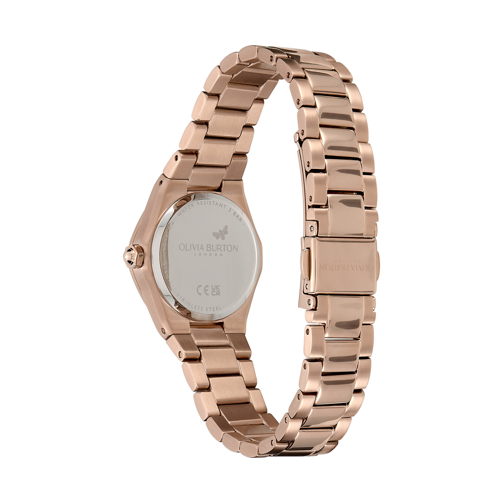 28mm Mini Hexa Cranberry & Carnation Gold Bracelet Watch 