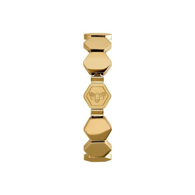 Bracelet Manchette Nid d'abeilles Plaqué Or Fin