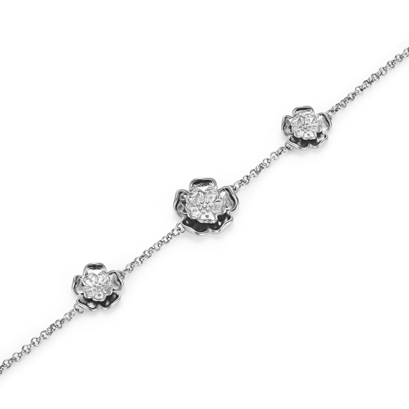 Tudor Rose Silver Tone Bracelet