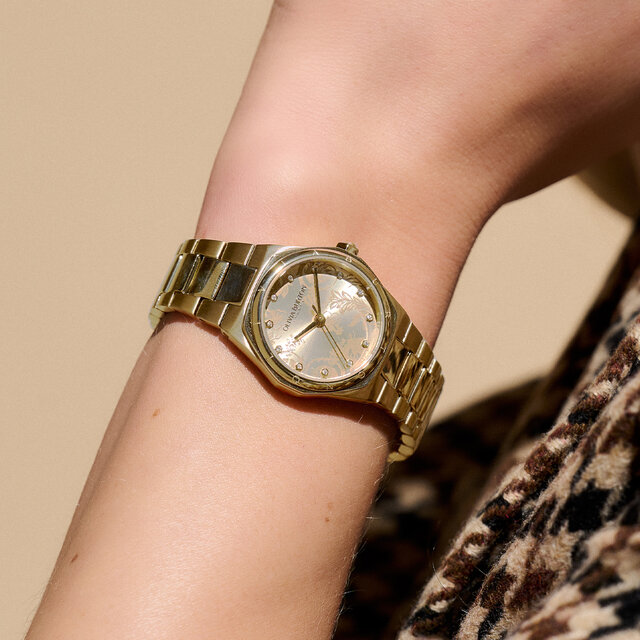 28mm Mini Hexa Gold Bracelet Watch