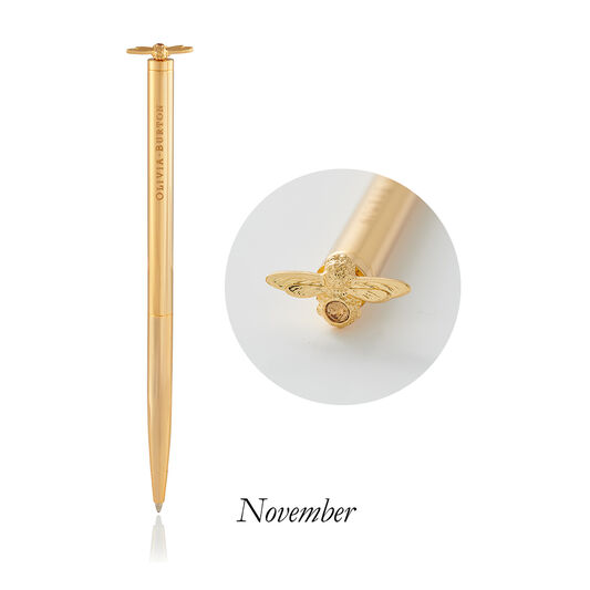 Celebration Bee Pen Topaz Crystal & Gold