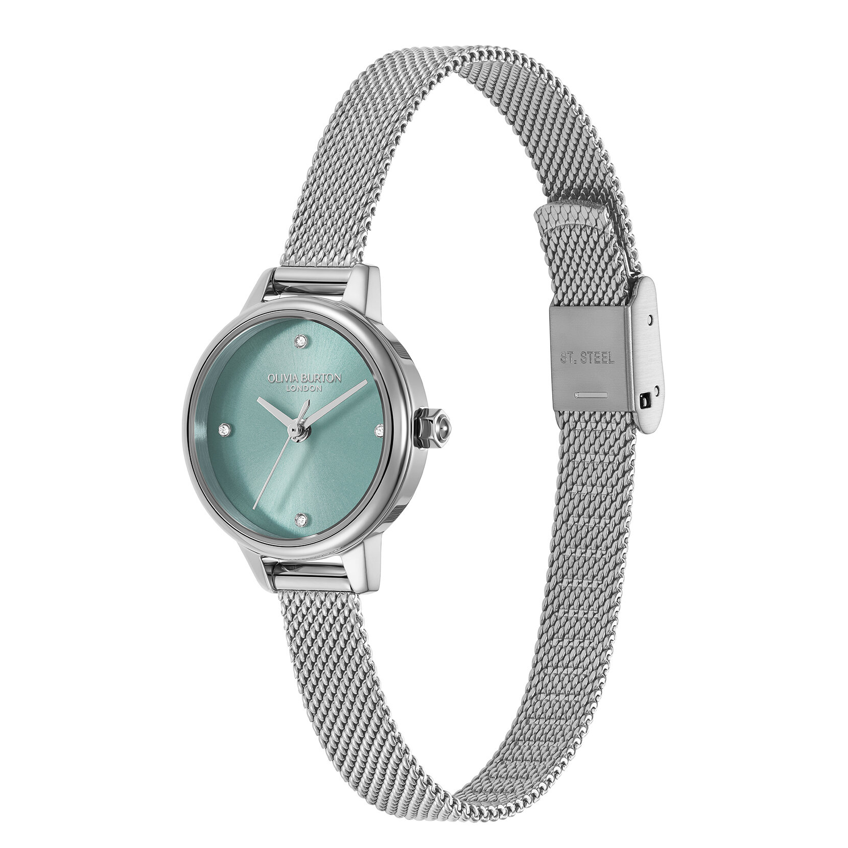 Montre Mini Turquoise & Bracelet Milanais Argenté 23mm