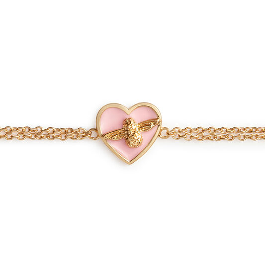 Love Bug Pink & Gold Bracelet