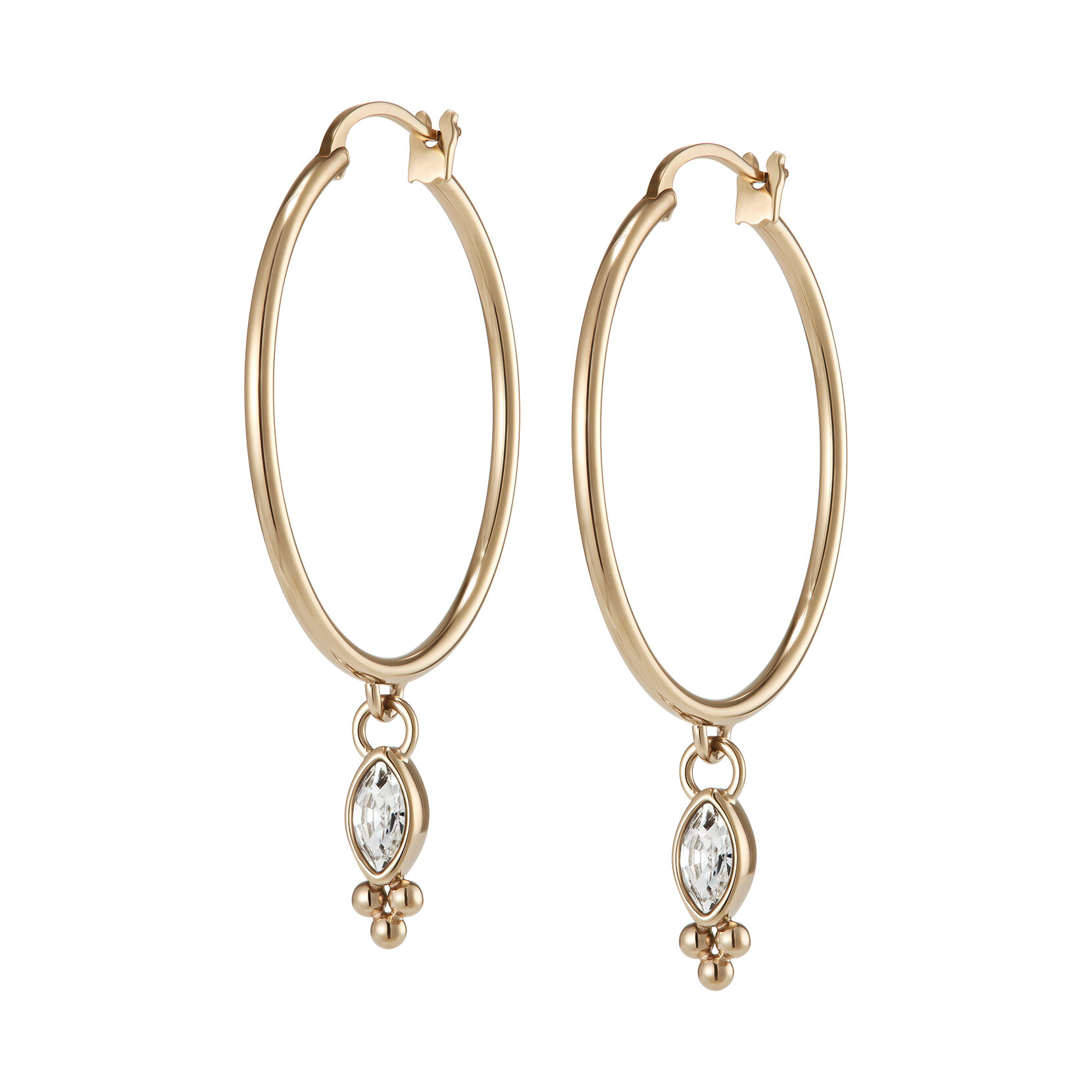 Dainty Rose Gold Plated Hoop Earrings