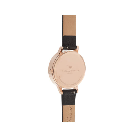 Ladies Flower Show 3d Daisy Black Rose Gold Watch Olivia Burton London
