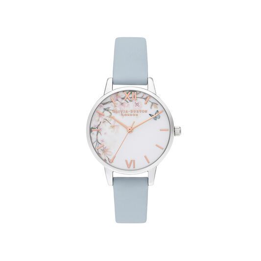 Pretty Blossom Blue & Silver Watch