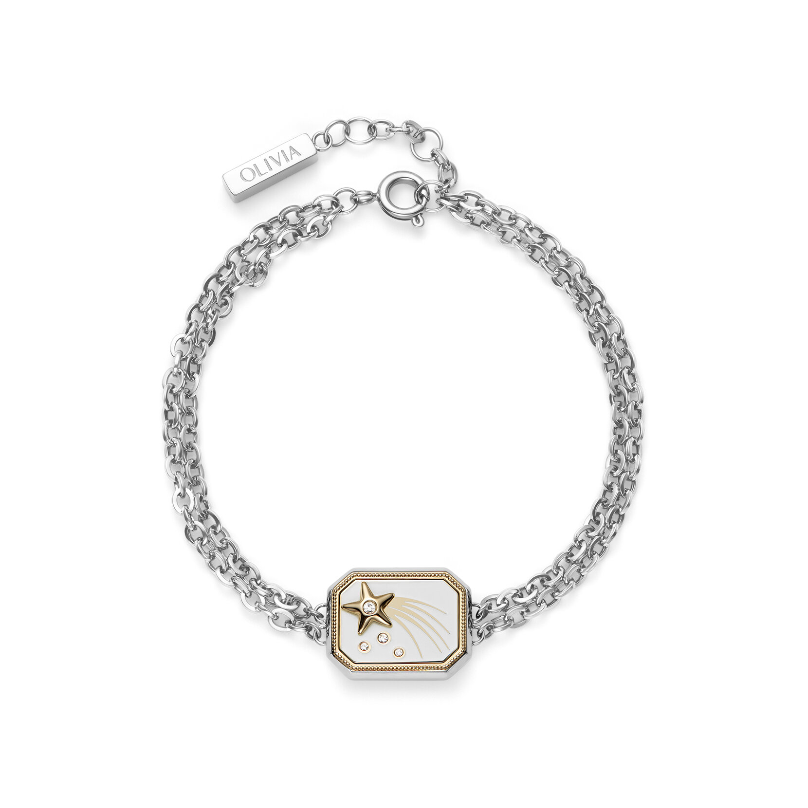 Shooting Star Ivory & Silver Tone Bracelet