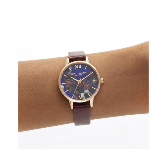 Midi Lapis Lazuli & Burgundy Watch