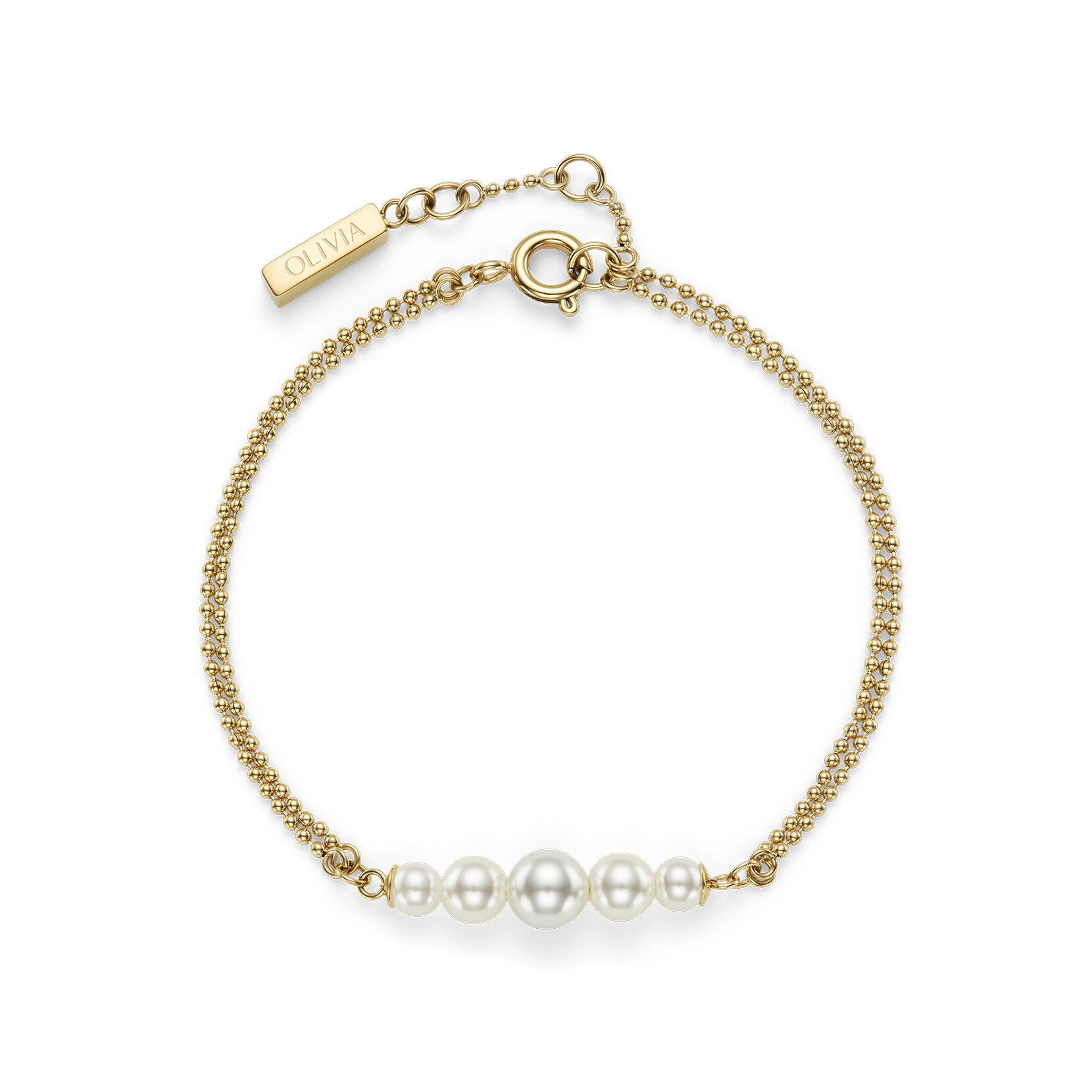 Bracelet Pearls & Beads Plaqué Or