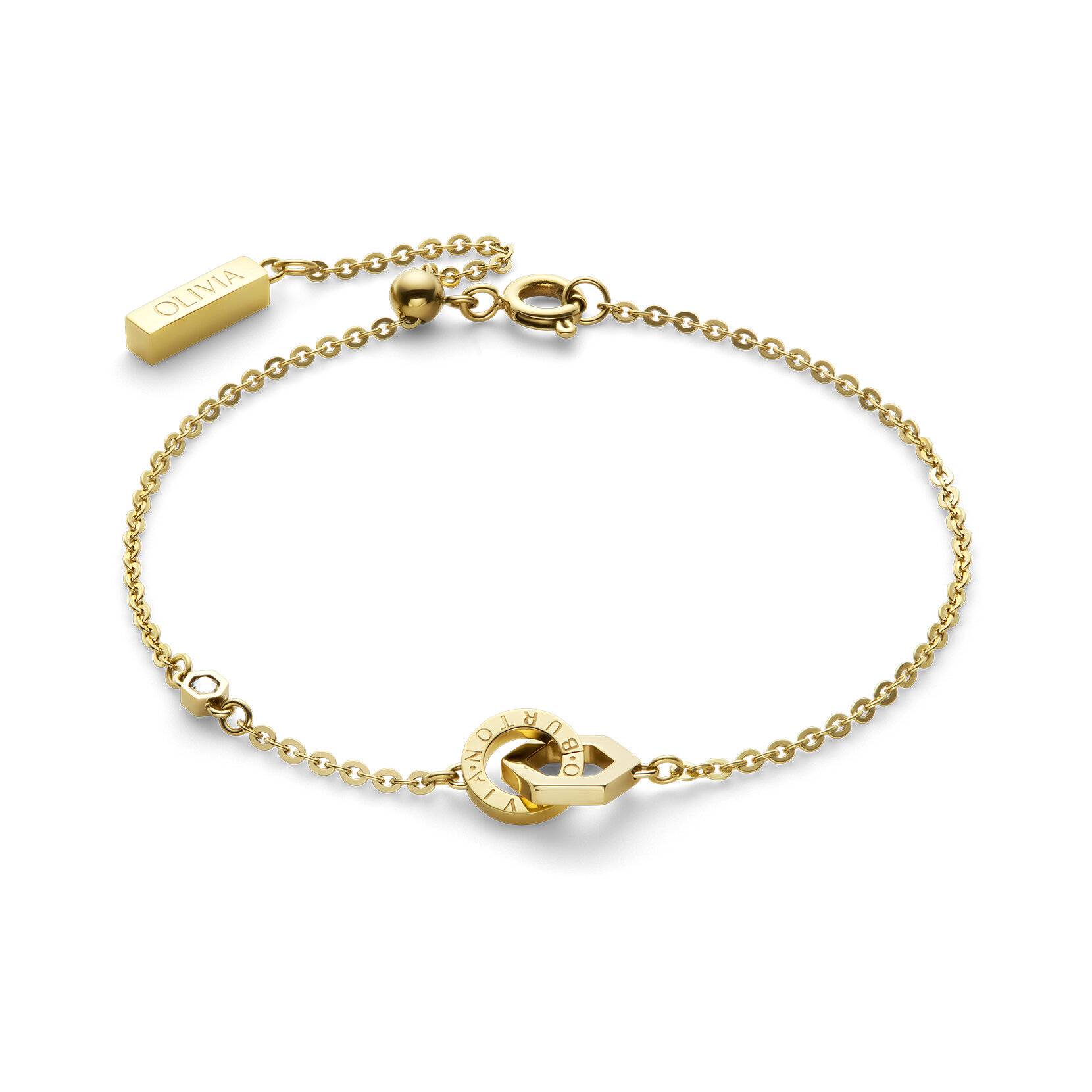 Hex Interlink Gold Plated Bracelet & Necklace Gift Set