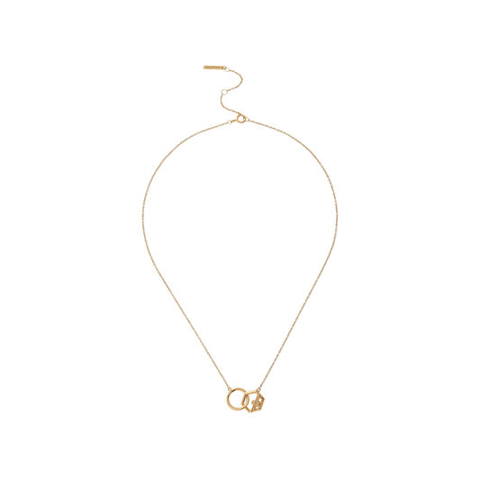 Honeycomb Bee Gold Necklace